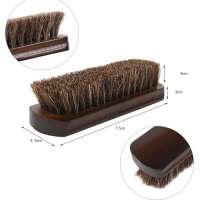 Practical Professional Wood Horse Hair Shoe Brush Shine Polish Buffing soft Soft shoe brush cleaning brush