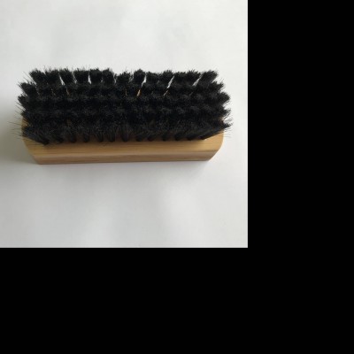 New Bamboo Flat Shoe Shine Brush Factory With Soft Black Pp Bristle